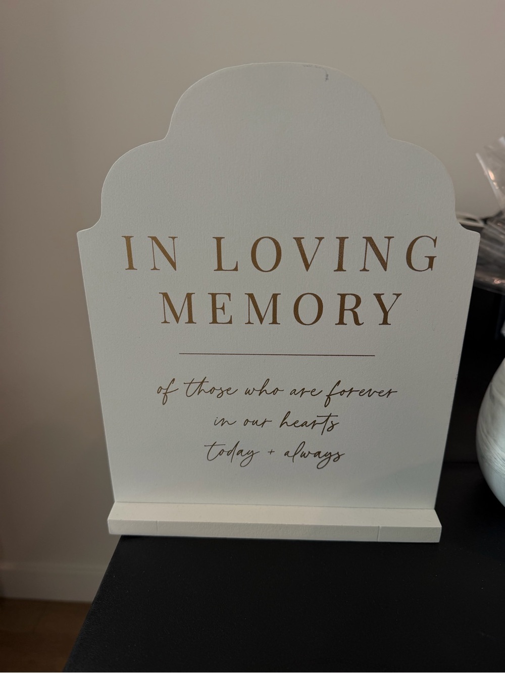 In Loving Memory White Decorative Memorial Plaque
